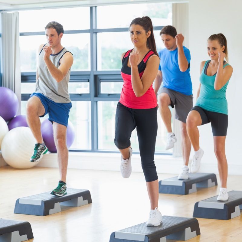 step aerobics class music